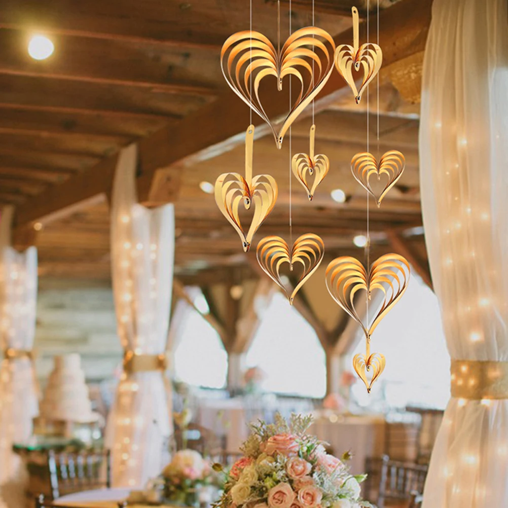 

Heart-Shaped Ornaments Valentine's Day Honeycomb Hanging Decoration Miniature Decorations for Valentines Props