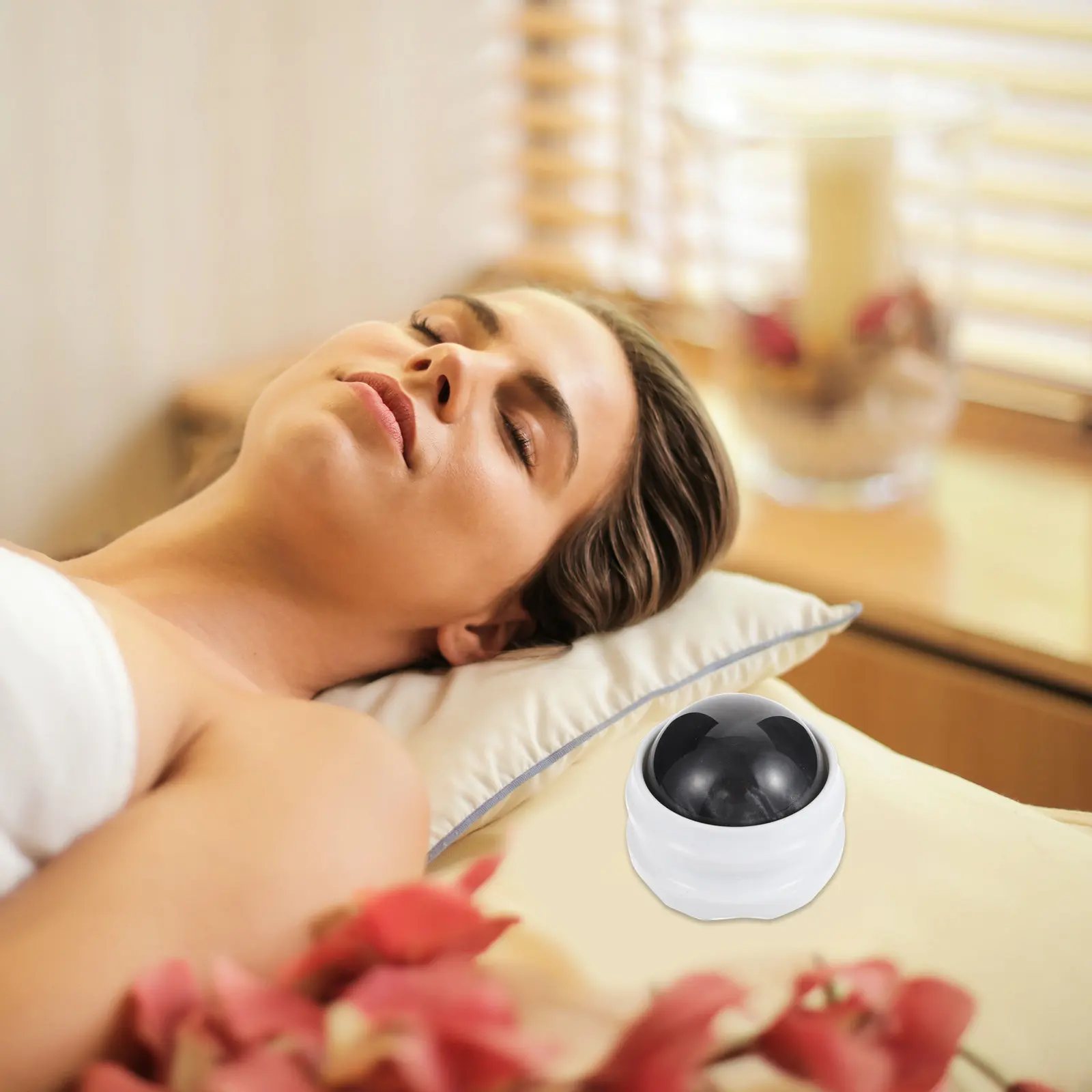 

Massage Ball Roller Compact Handheld Muscle Relax Massager for Body Face Eye Neck Shoulder Pain Relief Mini Massage Tool