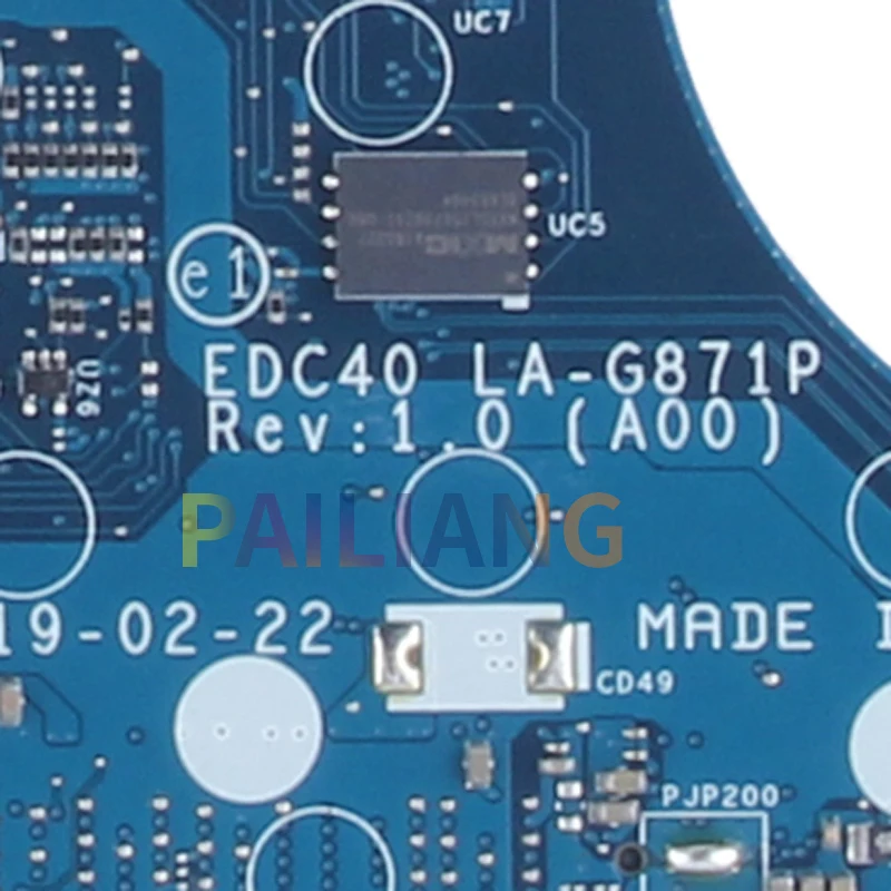 Imagem -05 - Notebook Mainboard para Dell Latitude 7400 Placa-mãe Cpu Completo Testado La-g871p 0m2jd3 0fhpj8 Wrwp i5 i7 8ª Geração