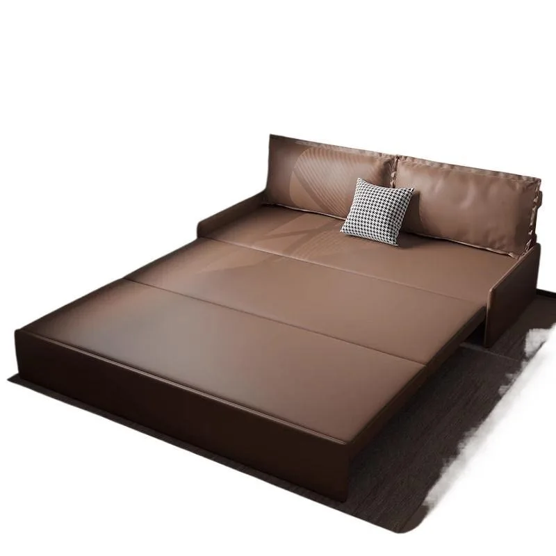 Small apartment sofa bed dual-purpose folding cream wind living room multi-functional cat paw cloth book room single person