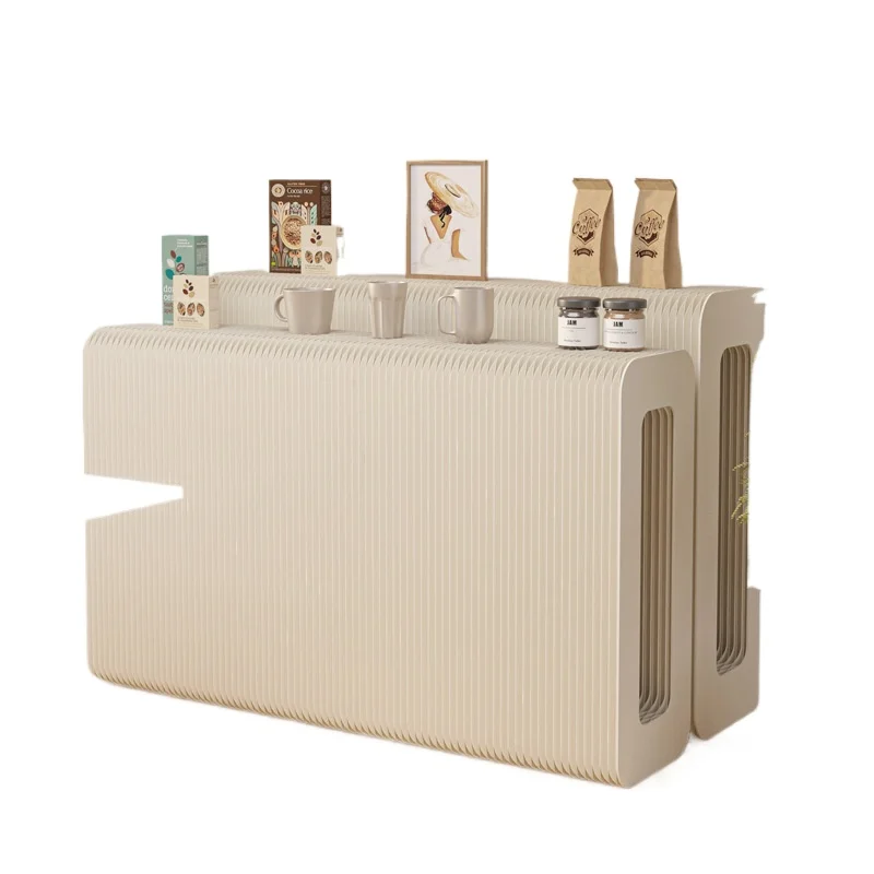 

Exhibition Island Long Strip Booth Display Stand Clothing Store Product Display Rack Shelf Folding Mobile Station