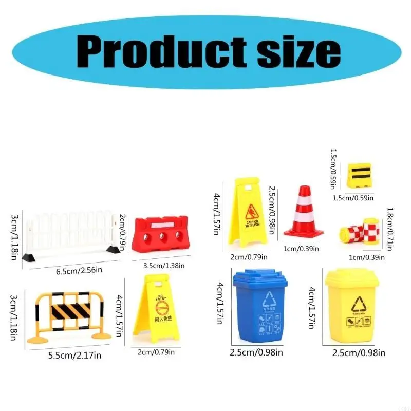 CORB 95/75 Barriere in miniatura per il traffico cittadino per bambini Migliorano l'esperienza apprendimento con disegni e