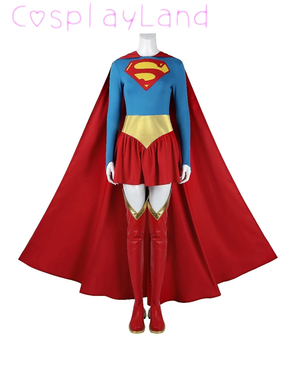 

Halloween Jumpsuit Super Cosplay Costume Superhero Woman of Tomorrow Bodysuit Cloak Skirt Full Set Suit Outfit High Quality