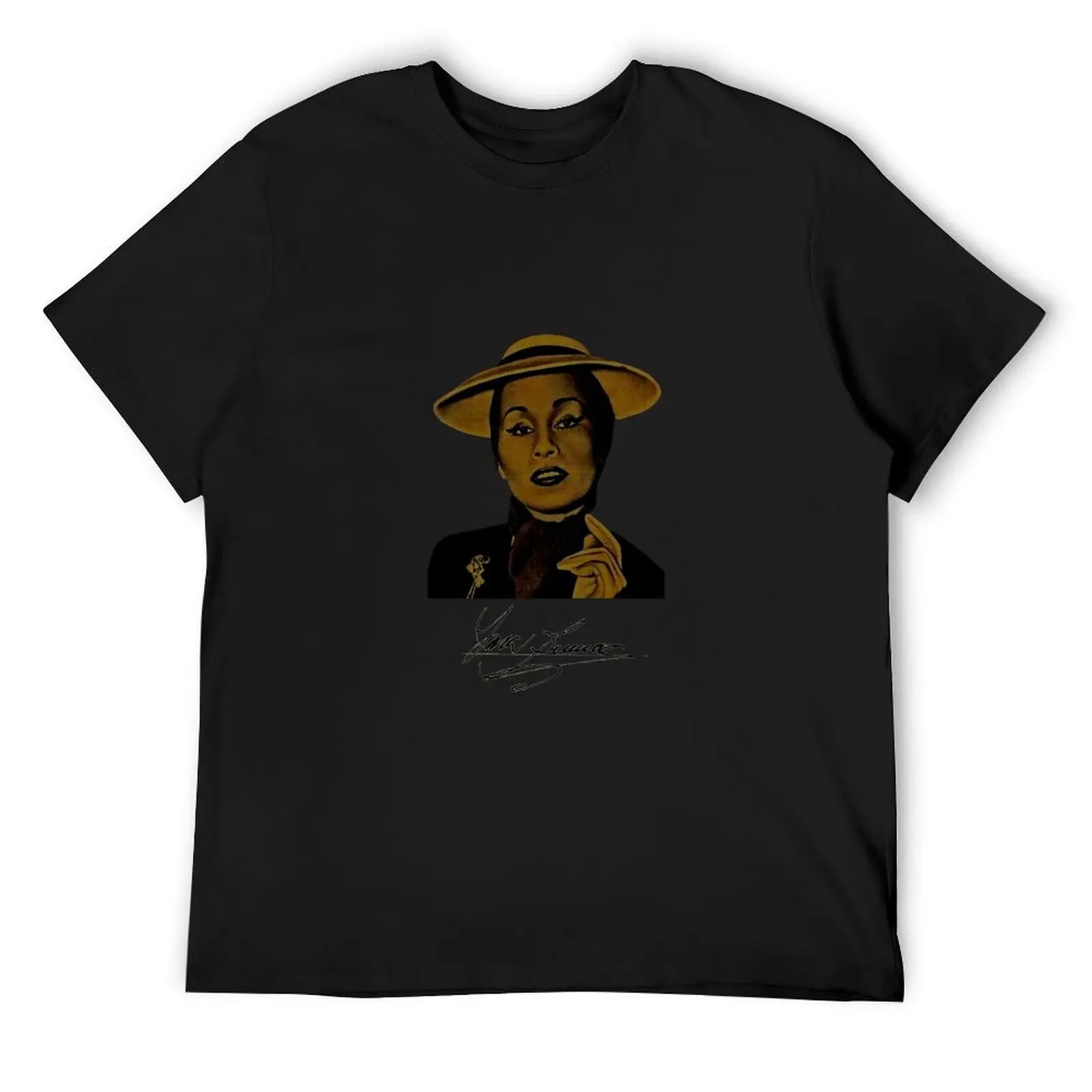 

Yma Sumac with Signature T-Shirt cotton graphic tees summer 2025 essential t shirt affliction shirts men t shirts high quality