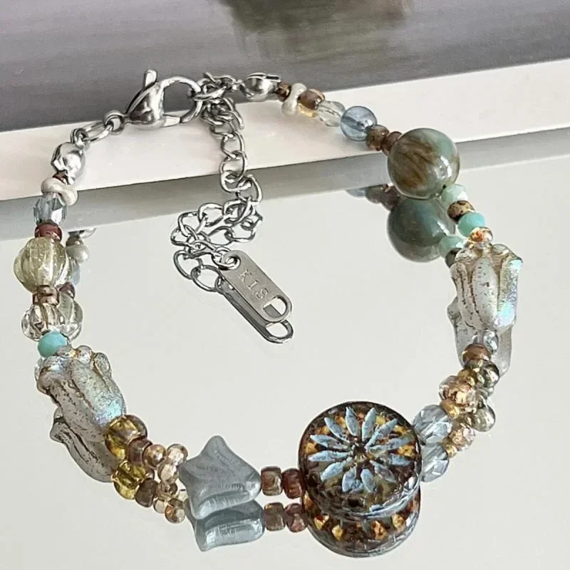 Original Design Czech Bead Minimalist Bead Bracelet Goodbye to Wacheng