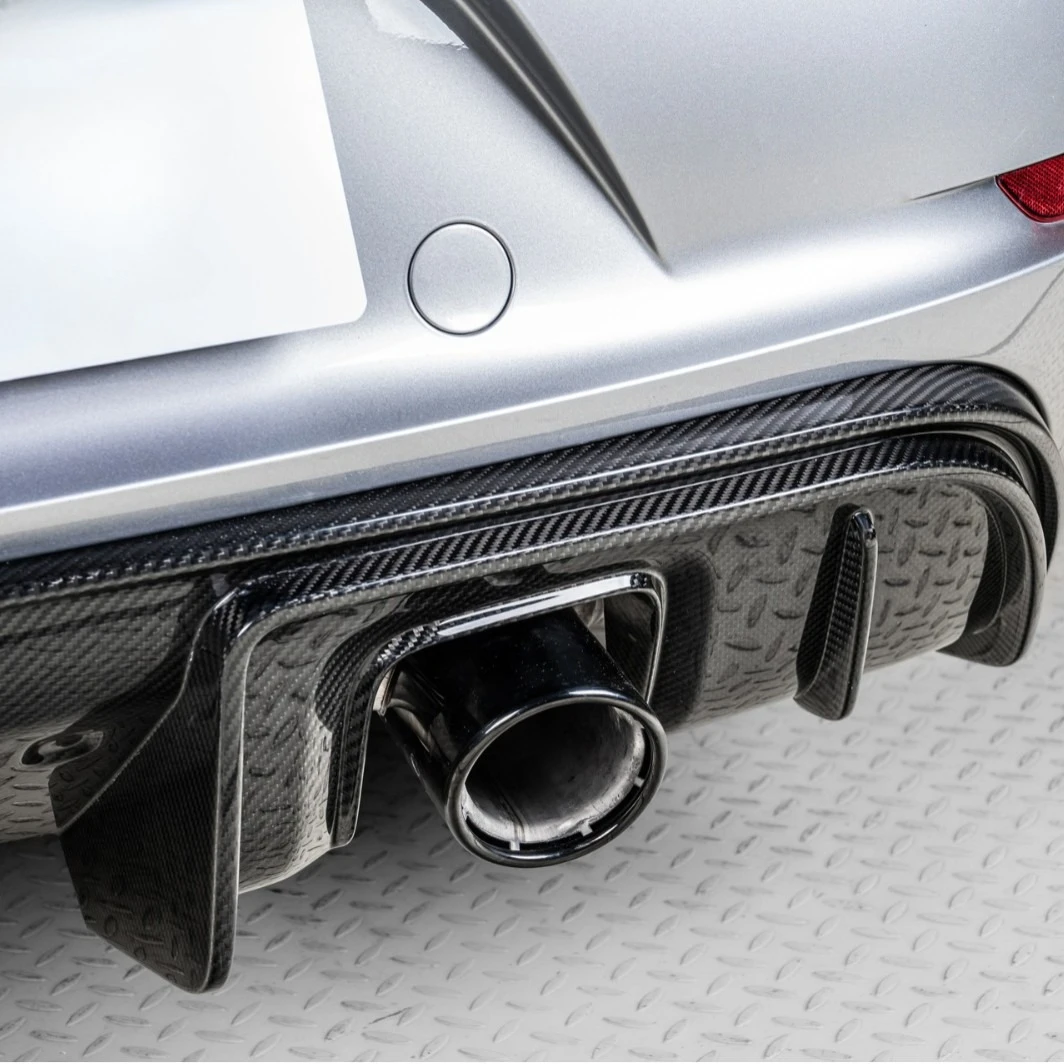 For 17-UP Porsche 718 982GT4 OE Carbon Fiber Rear Lip, Dry Carbon Replacement