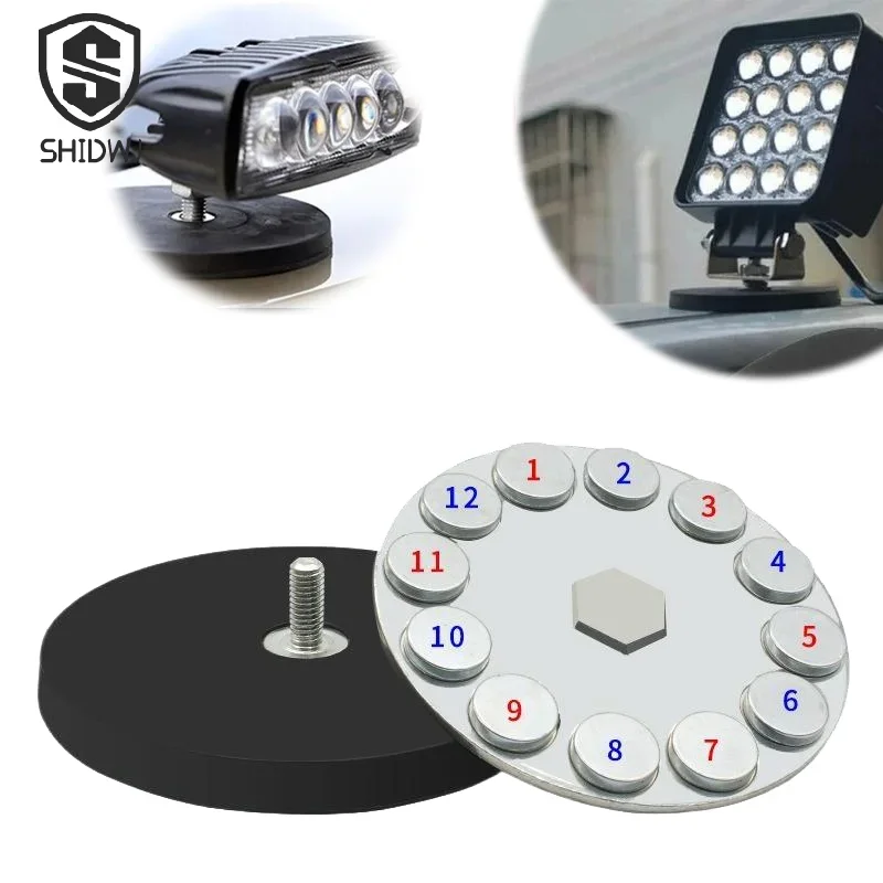 

1 шт. светодиодный держатель рабочего фонаря 22/31/36/43 мм M4 болт магнитный базовый кронштейн зажим внедорожник Offroad DIY аксессуары