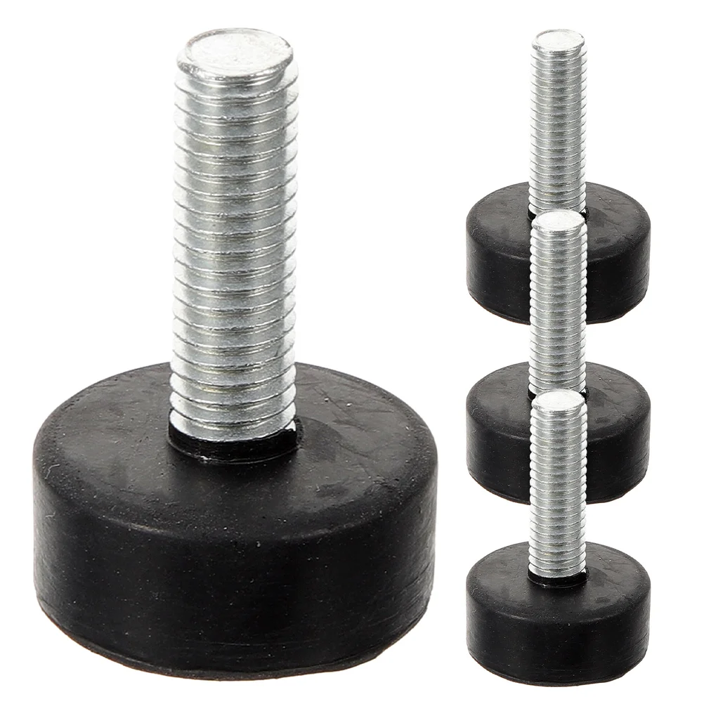 4 Pcs Table Legs Furniture Pads Heavy Small Rubber Feet Levelers Iron Screw Adjustable