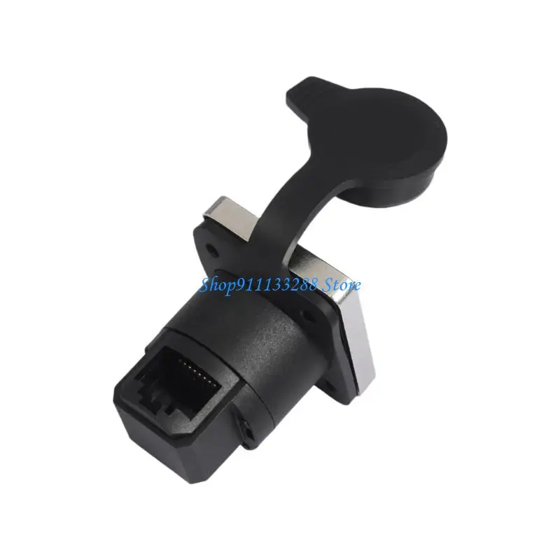 G88D Locking Front Panel RJ45 Networking Adapter D Type Mount ABS Metal Housing Tool