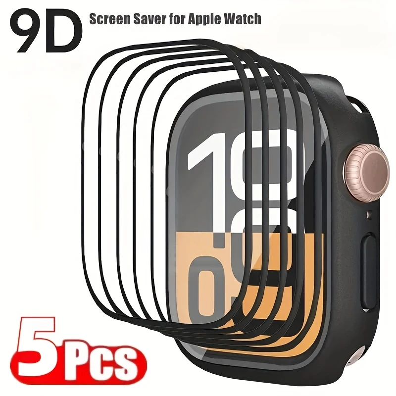 Displayschutzfolie für Apple Watch Serie 11-10-9-8-7-6 5 Se ultra-2-3 49 mm 41-45-42-46 mm 44 mm (nicht gehärtetes Glas) Filmzubehör