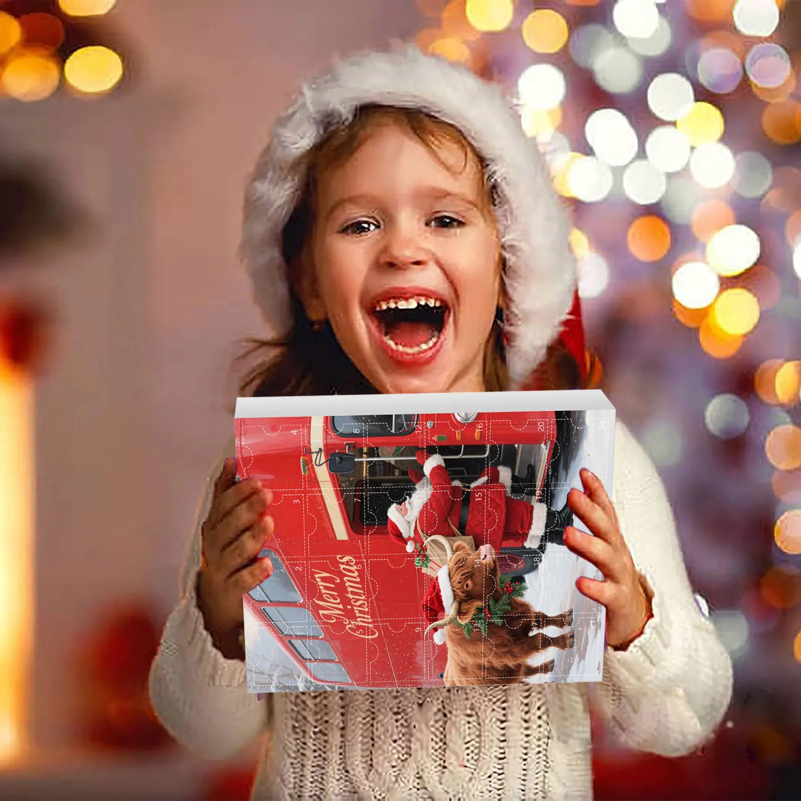 Giocattoli caldi di Natale 2025 Calendario da 24 giorni Albero di Natale Ciondolo appeso Conto alla rovescia Giocattolo Ornamenti acrilici 2d per la decorazione delle vacanze