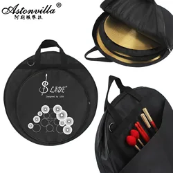 21 Inch Cymbal Gig Bag Backpack Cymbal Three Pockets with Removable Divider Shoulder Strap Percussion Instrument Accessories