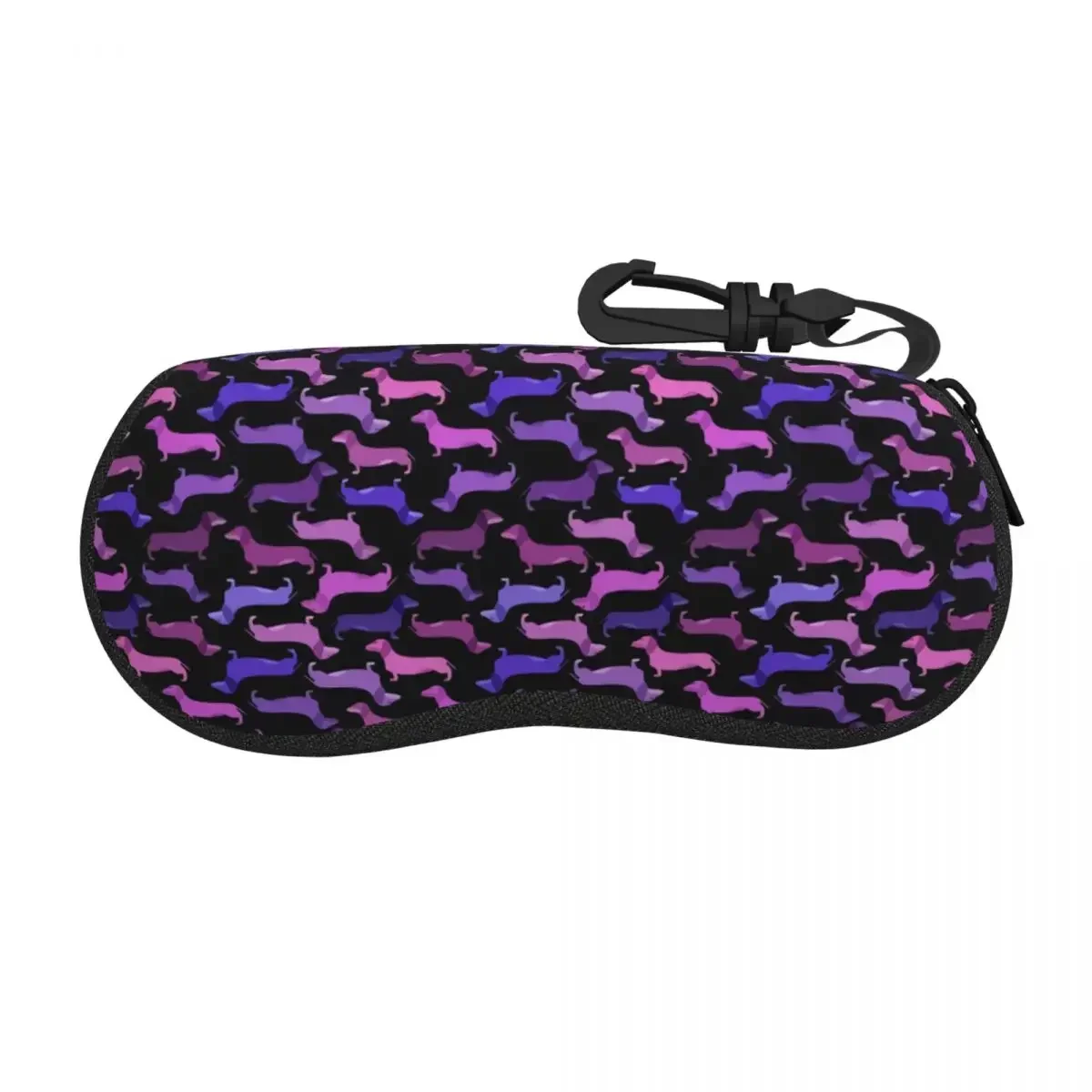 Estuche para gafas personalizado con diseño de perro salchicha y salchicha, caja protectora para gafas de sol de animales y cachorros suaves para hombres y mujeres