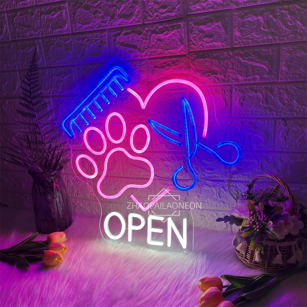 

Scissors LED Neon Sign For Hair Shop Beauty Salon Room Decor Barber Shop Open Neon Lights Decoration Business Signboard