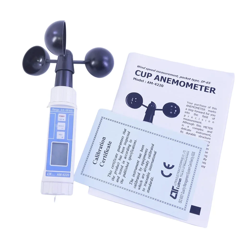 2026 Lutron AM-4220 Digital Cup Anemometer Cup Vane Wind Speed Tester 0.9 to 35.0 m/s