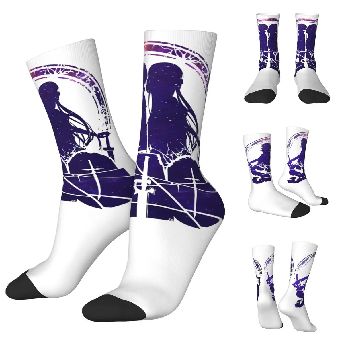 3D printing cosy Unisex Socks,Windproof SAO Sword Art Online Interesting Four Seasons Sock