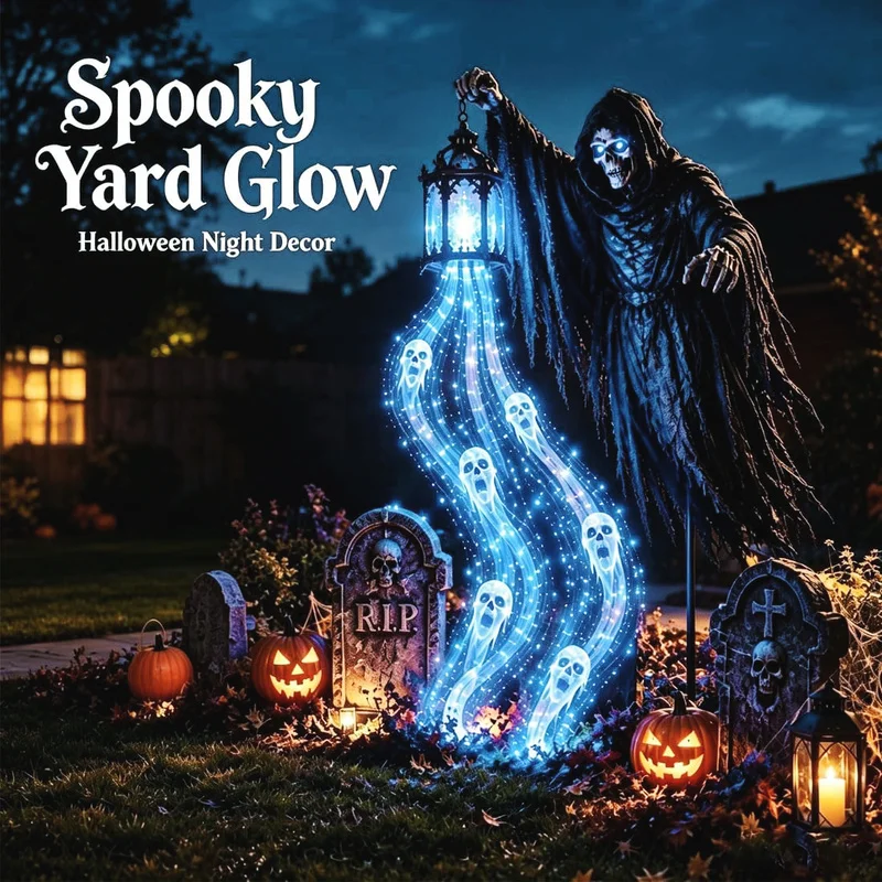 Solar Grim Reaper LED Garden Stake 6