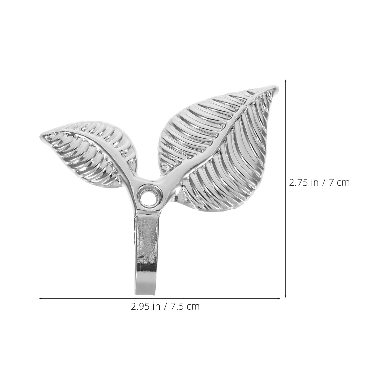 4Pcs Vintage Leaf Iron Coat Hooks Rustic Decorative Wall Mount Hangers for Bathroom Kitchen Closet Door Backup Key Holder - view 6