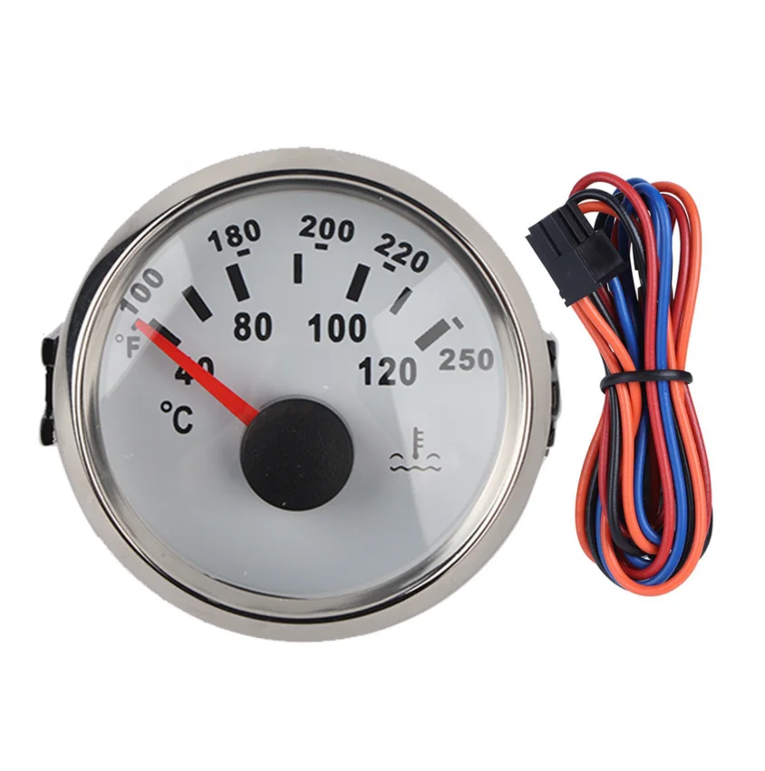 

52mm/2in Marine Engine Water Temperature Gauge 40‑120 ℃ Temp Meter for Boat RV