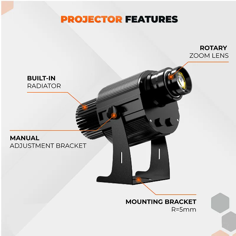 Best 100W Custom Logo Projection Effect  Projector Light Outdoor And Indoor Wall Advertising Lights With Remote