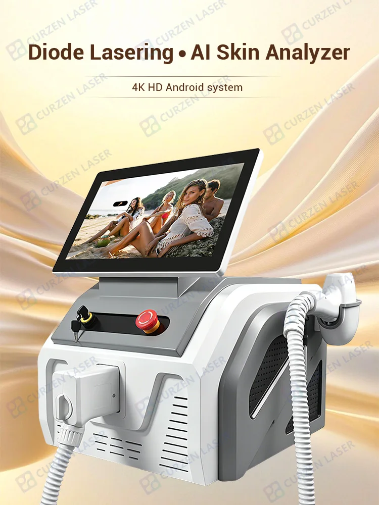 2026 Newest High Power 2 Years Warranty Diode Laser 808 Nm Ice Cooling 4 Wavelength Diode Laser Hair Removal Machine Price view 5