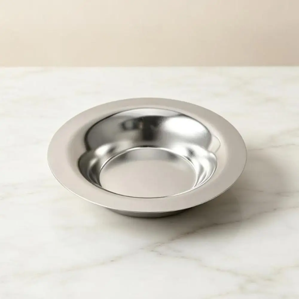 Stainless Steel Candle Replacement Plate Round Shape Silver Candle Holder Plate Replaceable Round Metal Tray for Candle Holder