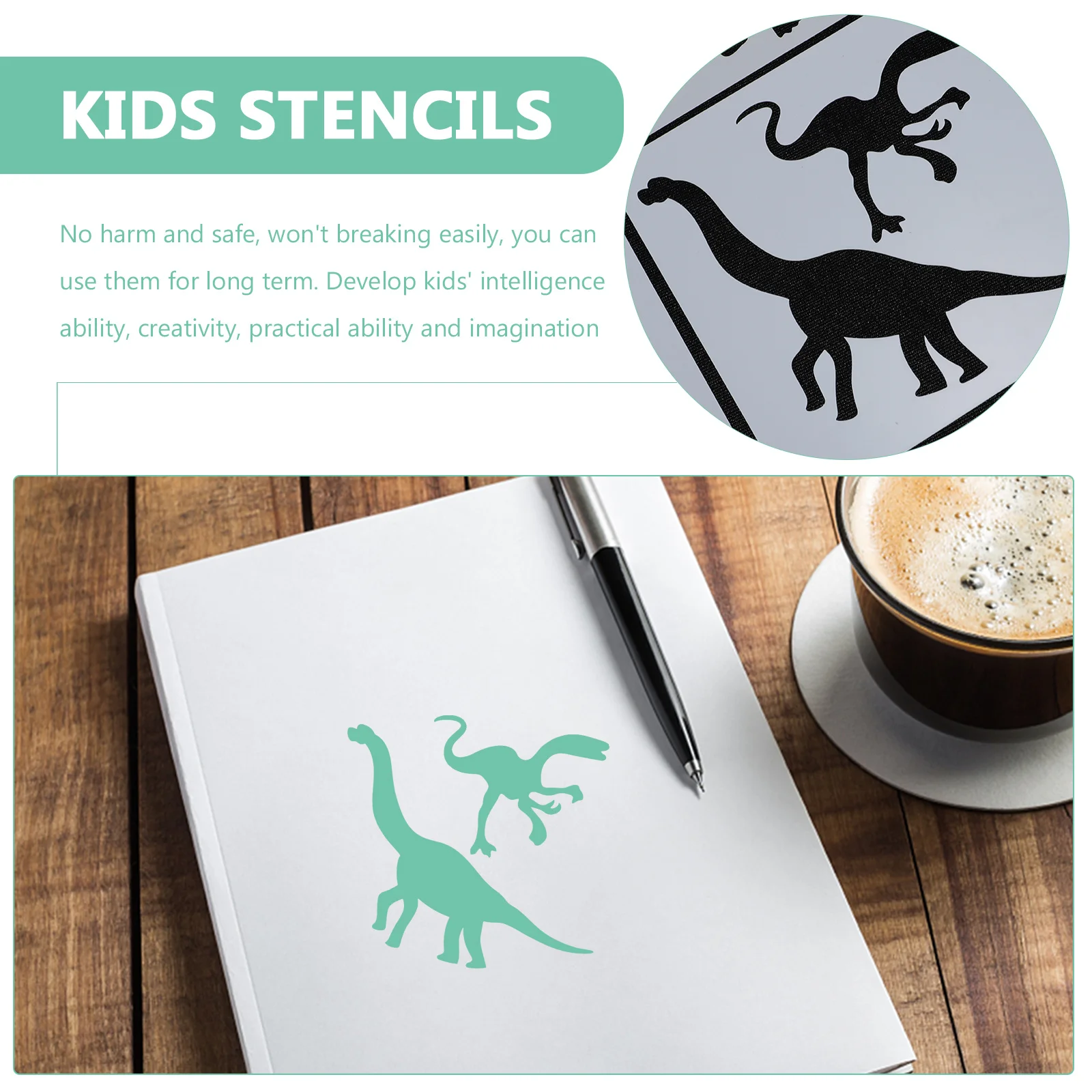 

10pcs Dinosaur Painting Stencils Reusable Art Crafts Template For Diy Wall Fabric Floor Decor Classroom Projects Spraying