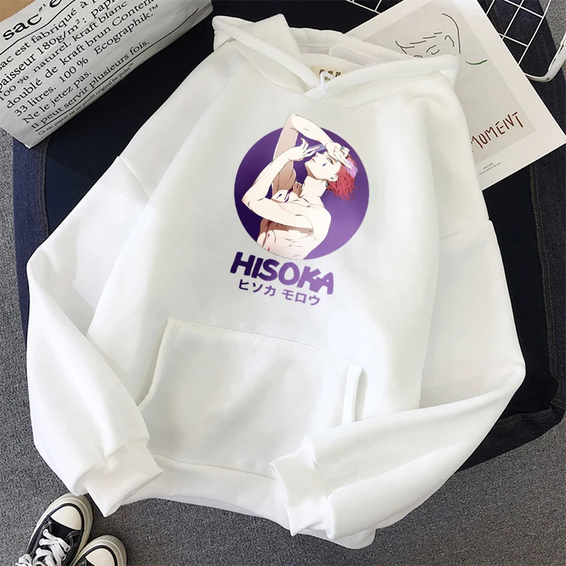 Japanese Anime Hunter X Hunter Hisoka Print Hooded Sweatshirts Women Cartoon Graphic HISOKA Korean Casual Unisex Oversize Hoodie