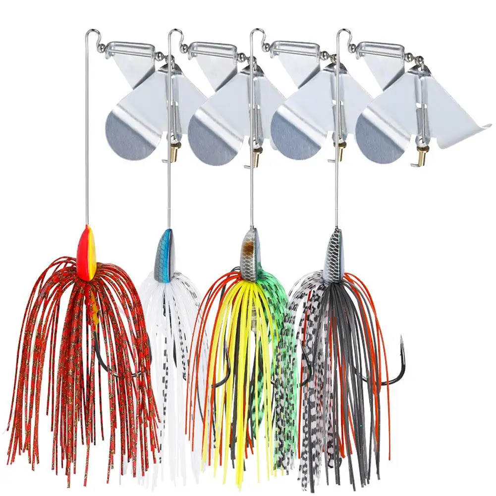 

4PCS Fishing Lures Buzzbait Spinner Bait Jigs Lure With Box Package For Bass Pike Fishing 14.8g/12cm