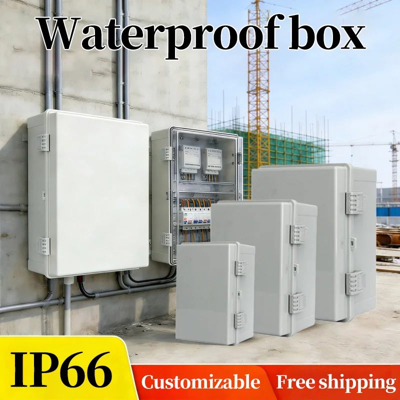 IP66 Electrical Plastic Enclosure  ABS Power Junction Box Outdoor Waterproof Distribution Box for Electric Instrument Project