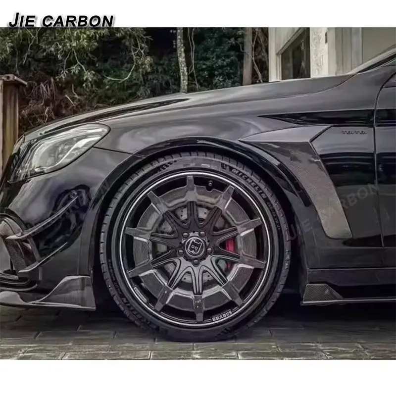 For Mercedes-Benz S-Class W222 S400 S500 S550 S600 S63 S65 AMG 14-19 Carbon Fiber Side Vent Wing Side Vent Fins Auto Accessories
