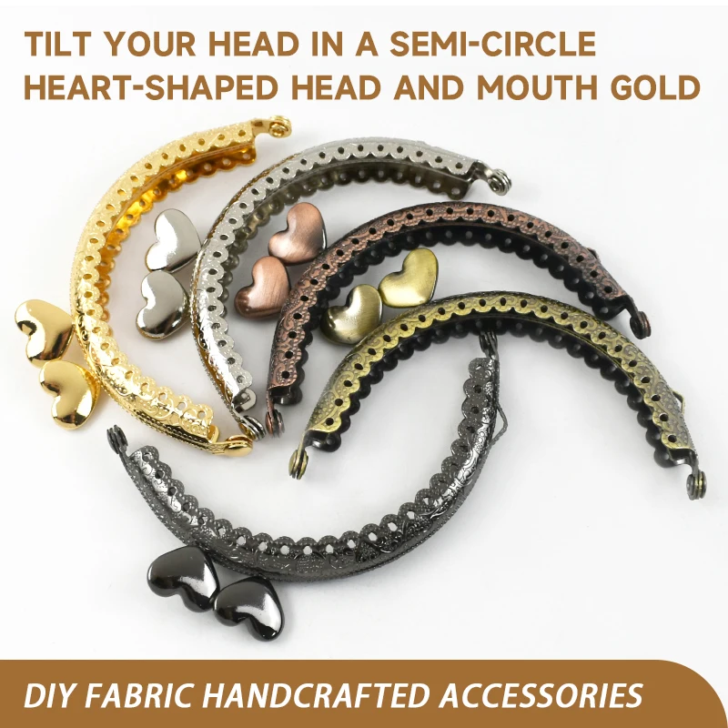 

2/5/10Pcs Meetee 8.5cm Arch Metal Purse Frame Kiss Clasp Lock Handbag Embossed Closure Buckles DIY Bags Hardware Accessories