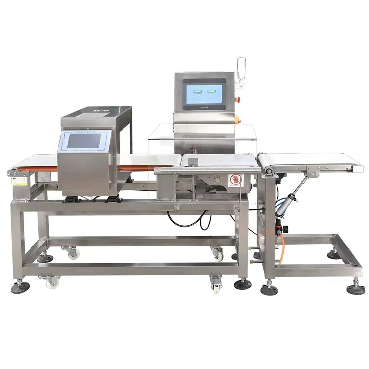 High Sensitivity Combined Metal Detection and Weighing Detection Machine Tunnel Conveyor Food Metal Detector and Checkweigher