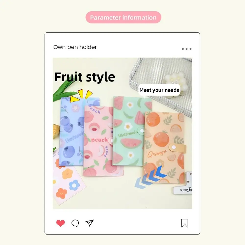 Transparent PVC 120 Slots Card Album 120 Slots Fruit Design Photo Card Album 3 Inch Size Postcard Holder 3 Inch Storage Album