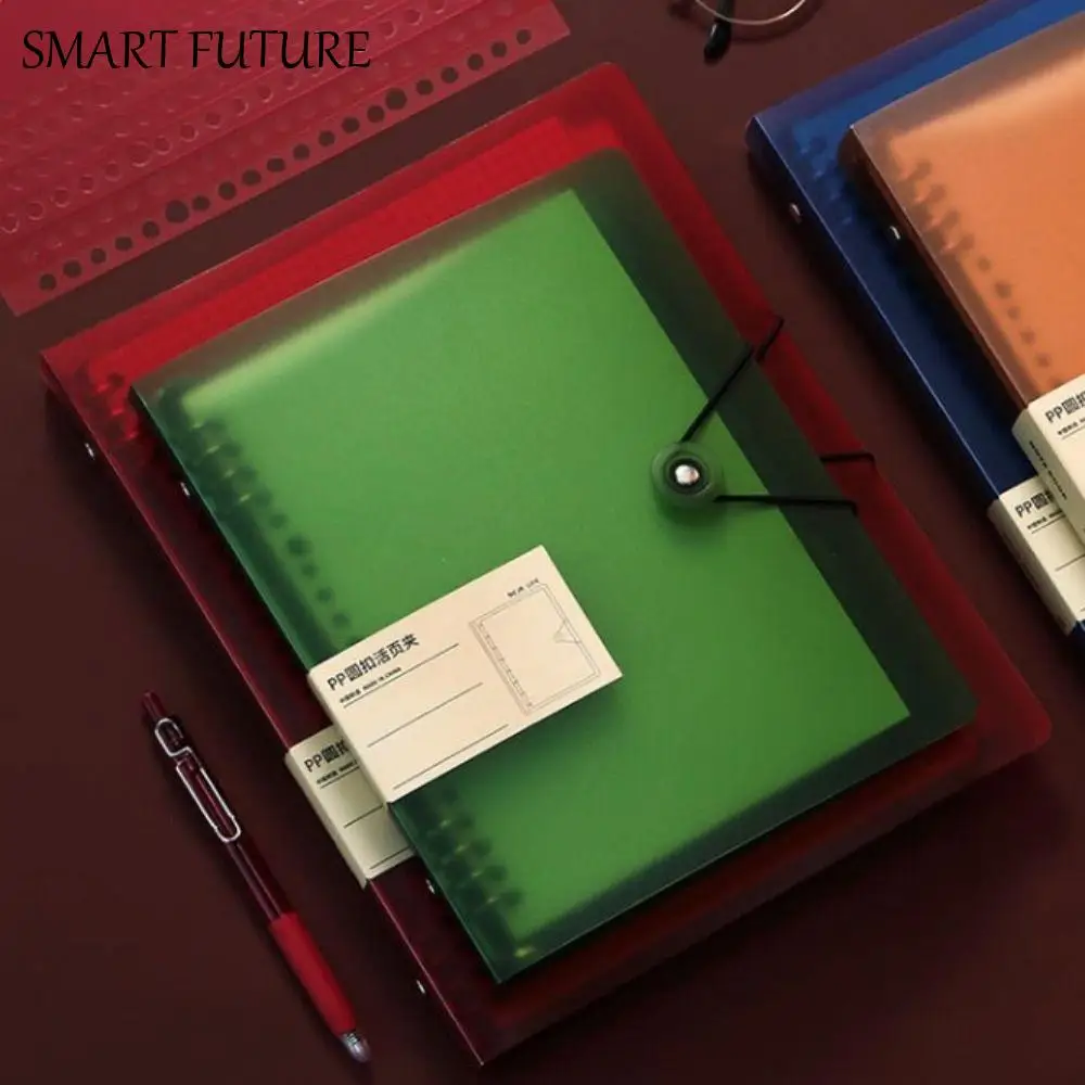 Inner Cover A5/B5/A4 Binder Cover Notebook Binder 8 Hole Loose Leaf Notebook Shell Transparent DIY Binder A4 File Folder Cover