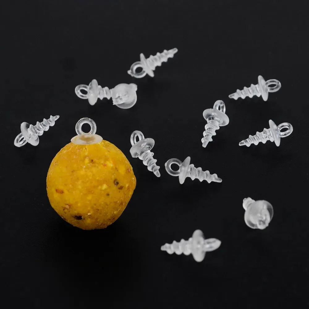 Accesorios de pesca de carpa, tornillo de cebo para el pelo, Chod Ronnie Rig Tool UP Boilies Hook Stops Beads Method Feeder Tackle, 50 unidades