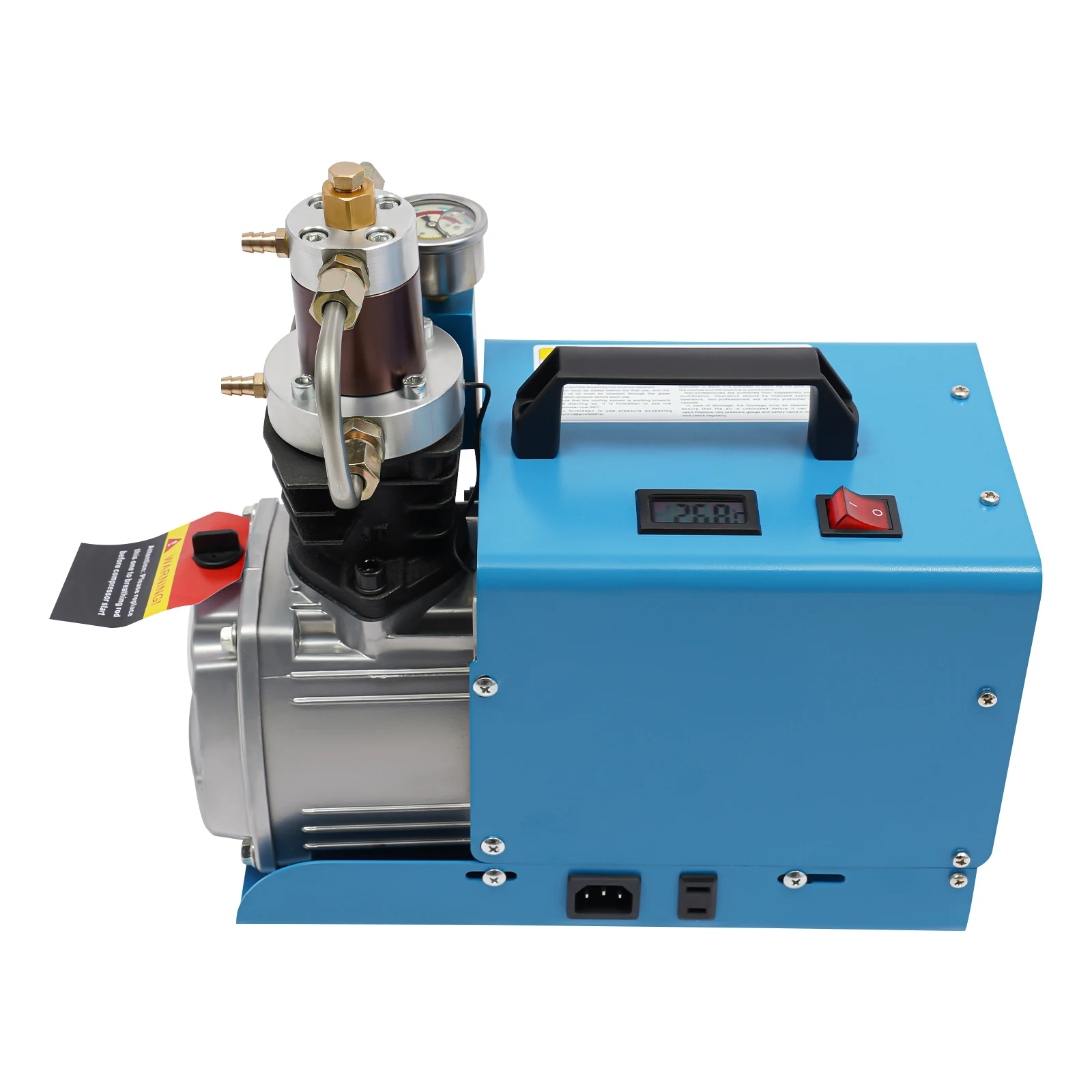 1800W 220V Tragbare Elektrische Hochdruck-Luftpumpe 0-30MPa, Wasser+Luft-Kühlung Asynchronmotor-Inflator mit Wasser-Öl-Abscheider für Garage und Werkstatt – Detail 10