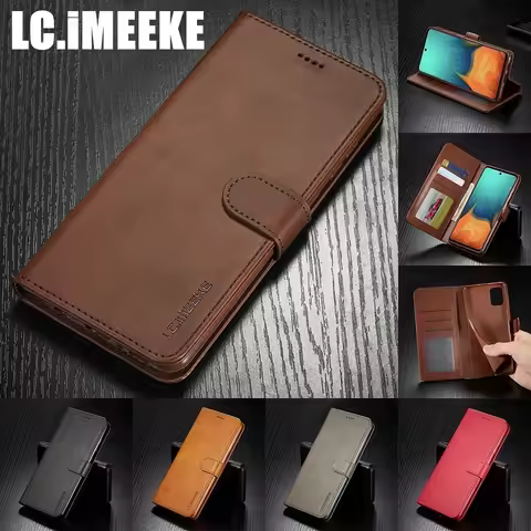 Leather Wallet Case for Samsung Galaxy S25 Ultra S24 S23 S22 S21 S20 Plus S24 S21 FE Flip Cover A55 A54 A53 A52s A14 A15 5G