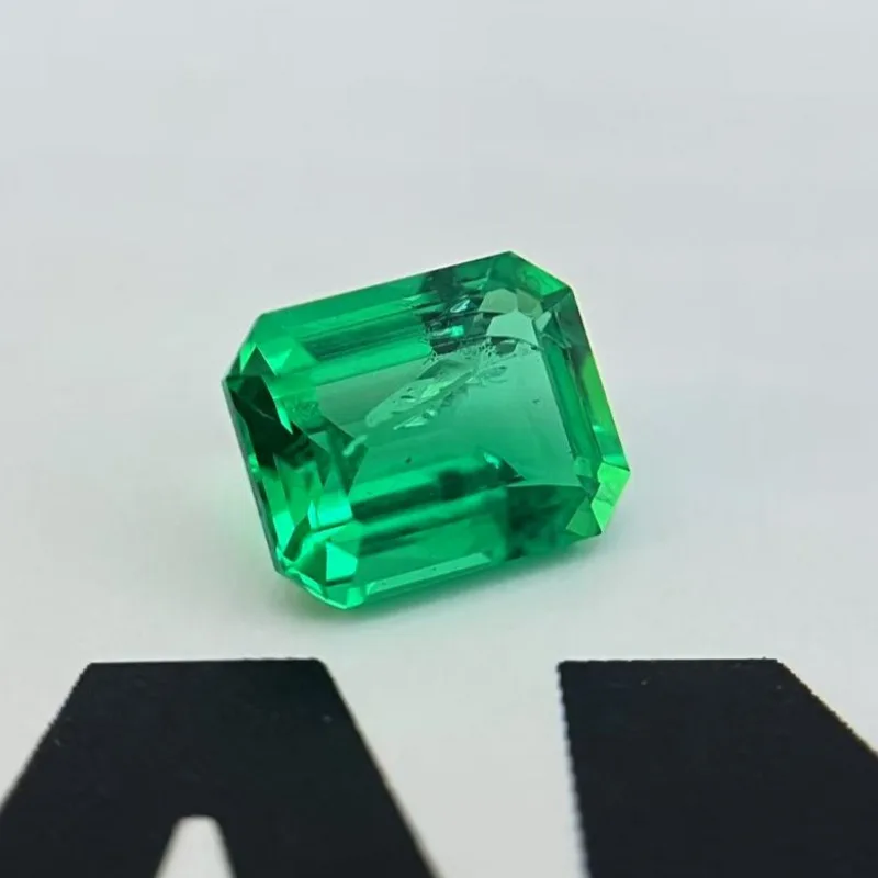 Top Lab Grown Columbian Emerald Gemstone Charms Beads Green Color Gemstones For Diy Jewelry Making Selectable AGL Certificate