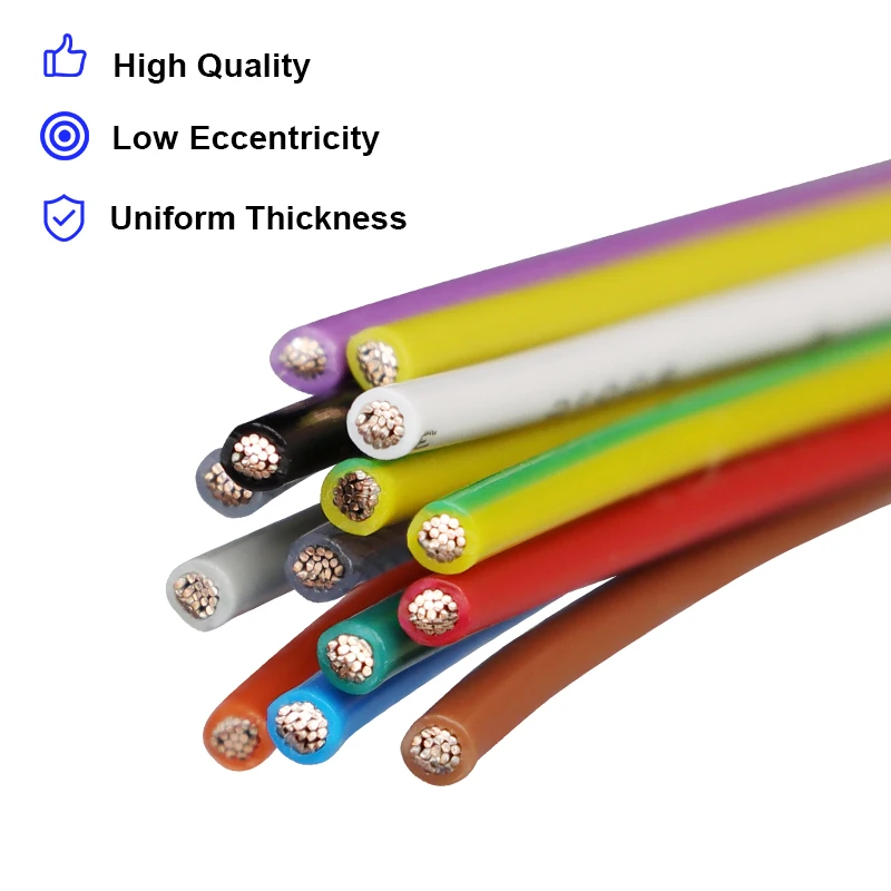 1-50M UL1332 PTFE Electric Wire FEP Insulated 30AWG-16AWG High Temperature Oil/Acid Resistant Tinned Copper Cable for 3D Printer
