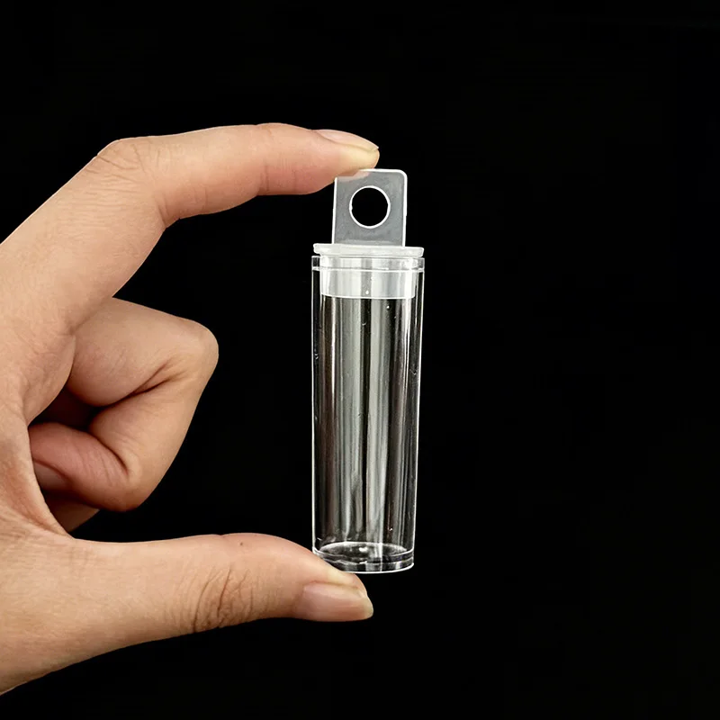 200pcs Clear Plastic Containers For Seed Beads Storage Tube Beaded Collection Display Bottle Transparent 2x7cm