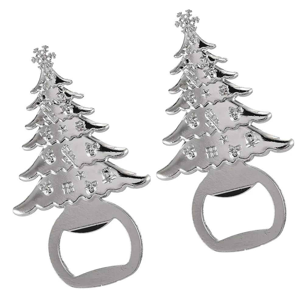 

2Pcs Zinc Alloy Christmas Opener Xmas Beer Wine Opening Tool for Birthday Wedding Party Gift Bottle Opener
