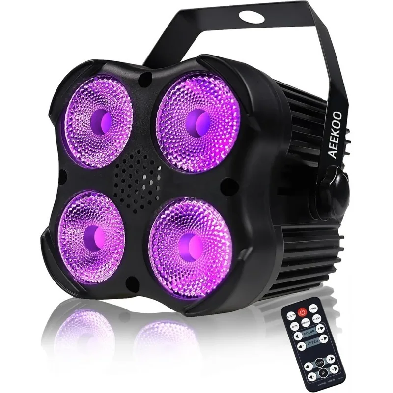 

DJ Par Lights, RGBW LED Par Light with Sound Activated and Remote, DMX Stage Uplighting for Event Wedding Church Festival Stage