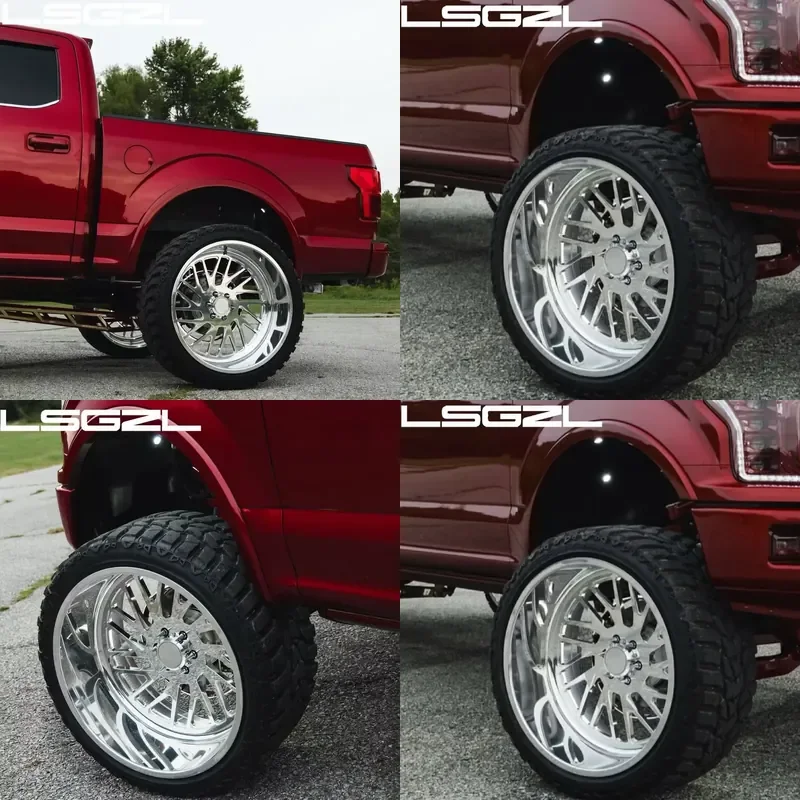 

i LSGZL Super Single Truck Wheels 24x14 Forged Wheels 8x180 for F150 Forged 24x12 8x6.5 Truck Forged Wheels