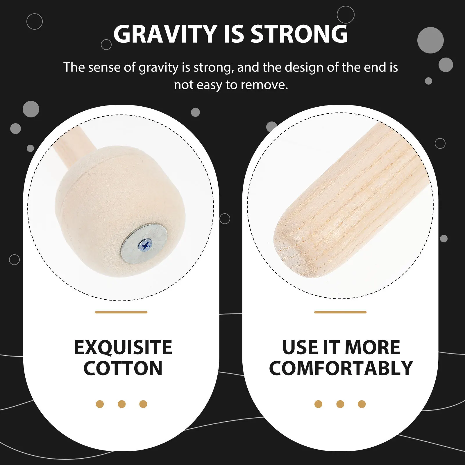 

2Pcs Bass Drumsticks Wool Felt Mallets Wood Handle Drum Mallet Sticks Big Drum Hammer Percussion Wool Felt Drumstick