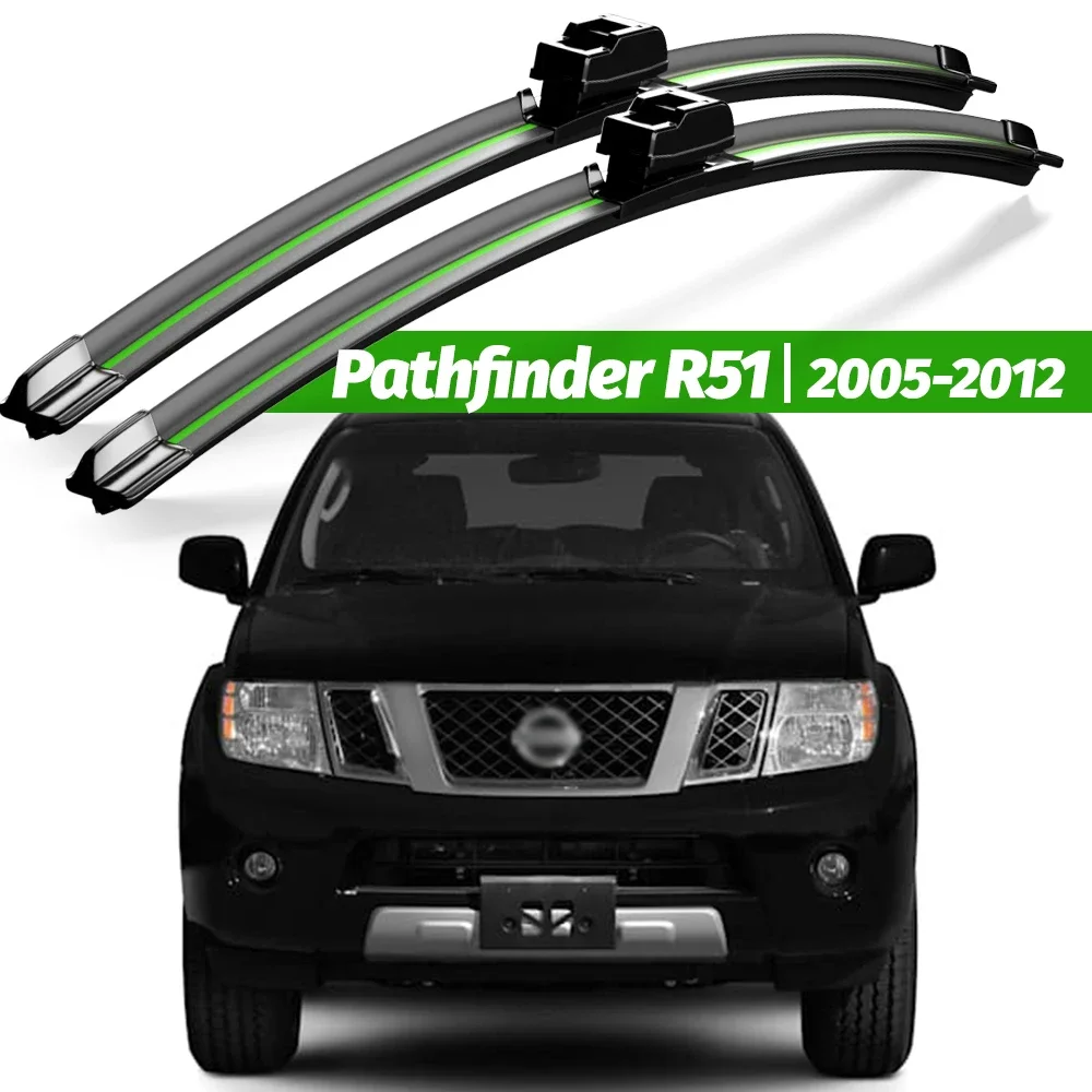 

Wiper LHD Front Wiper Blades For Nissan Pathfinder R51 2005 - 2012 Windshield Windscreen Window 24"+18" Accessories