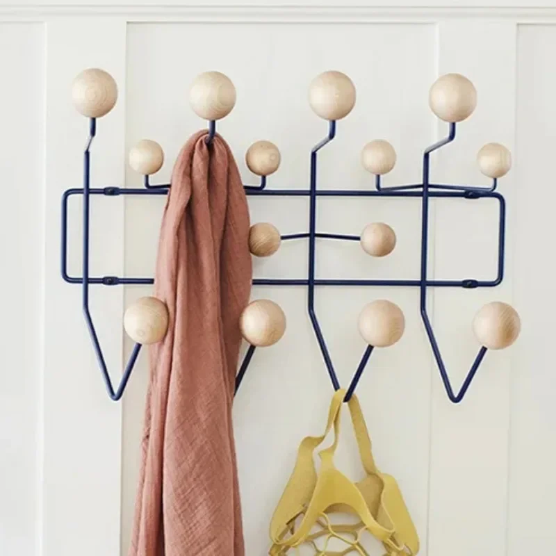 

Portable Coat Rack Wall-Mounted Clothing Organizer Entrance Hall Hanger Hooks Hat Scarf Bag Storage Space-Saving Entryway
