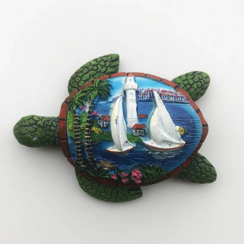 

Fridge Magnet Maldives Turtle Personalized Crafts Cultural Landscape Decoration Message Stickers Tourism Souvenir