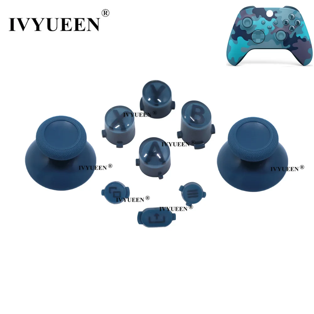 IVYUEEN استبدال Thumbsticks ل Xbox Series X S تحكم المقود ABXY عمل الوجه حصة الخيار أزرار طقم عصري إصلاح
