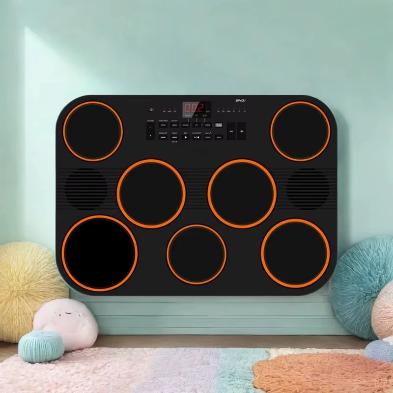 Smart Flat Drum Portable Hand Tambourine for Practice and Performance with Pro Features